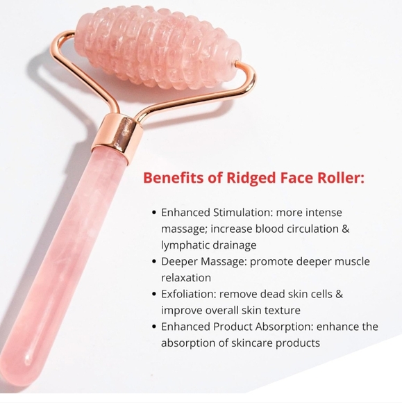 MOVALUES Rose quarts facial rollers - Picture 4 of 6